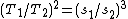 (T_1/T_2)^2=(s_1/s_2)^3