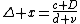 \Delta x=\frac{c D}{d \nu}