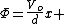 \Phi=\frac{V_o}{d}x 