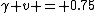 \gamma v = 0.75