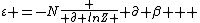 \varepsilon =-N\frac { \partial lnZ }{ \partial \beta  } 