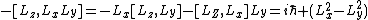 -[L_z,L_xL_y]=-L_x[L_z,L_y]-[L_Z,L_x]L_y=i\hbar (L_x^2-L_y^2)
