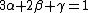 3\alpha+2\beta+\gamma=1