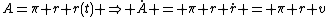 A=\pi r r(t) \Rightarrow \dot{A} = \pi r \dot{r} = \pi r v