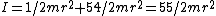 I=1/2mr^2+54/2mr^2=55/2mr^2