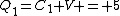 Q_1=C_1 V = 5
