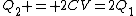 Q_2 = 2CV=2Q_1