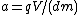 a=qV/(dm)