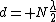 d= N\frac{\lambda}{2}