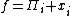f=\Pi_i x_i