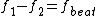 f_1-f_2=f_{beat}