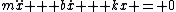 m\ddot{x} + b\dot{x} + kx = 0