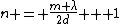 n = \frac{m \lambda}{2d} + 1