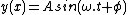 y(x)=Asin(\omega.t+\phi)